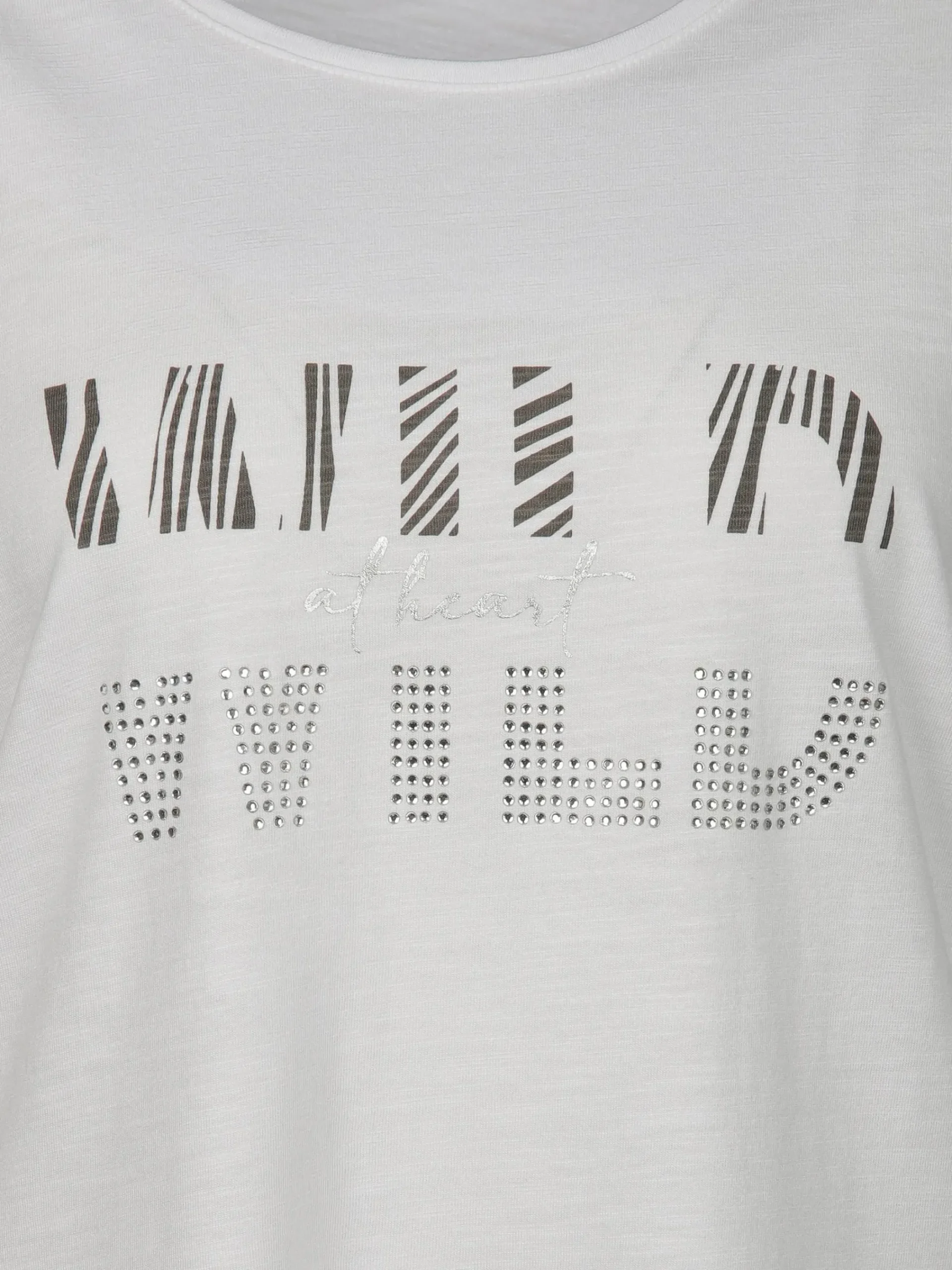 Damen Sure Damen Shirt mit Glitzerprint und Strasssteinchen