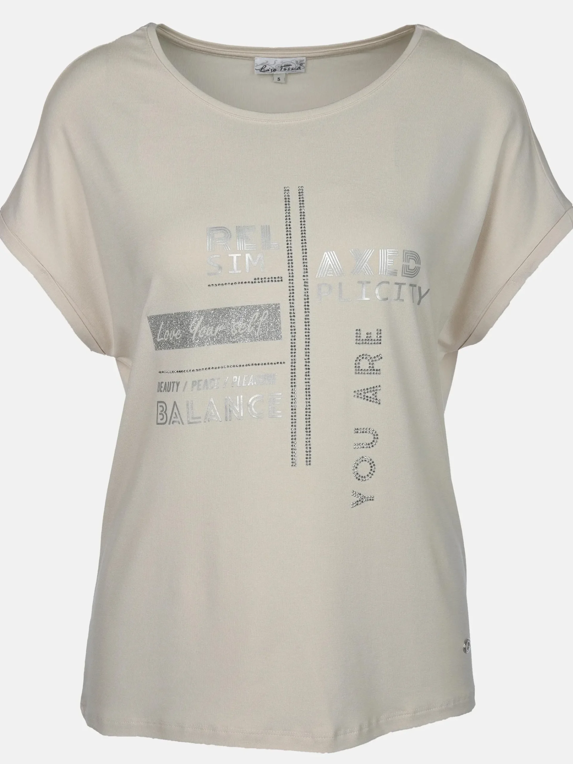 Damen Lisa Tossa Damen Shirt mit Strassapplikationen