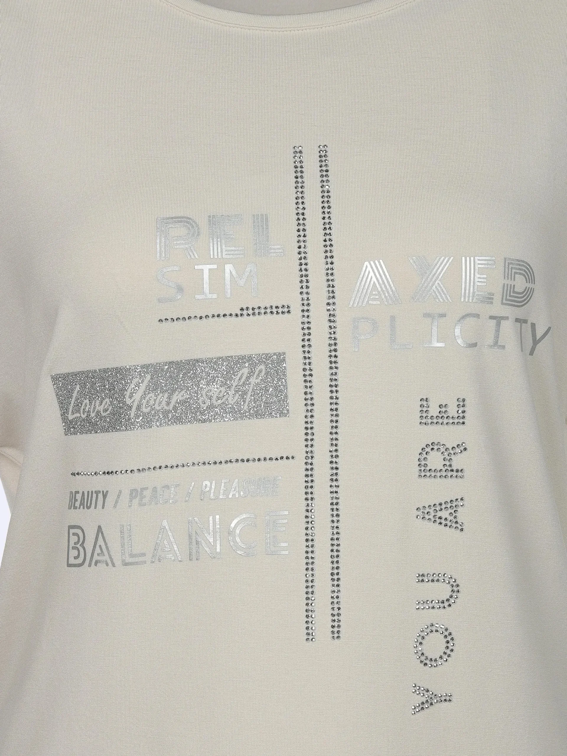 Damen Lisa Tossa Damen Shirt mit Strassapplikationen