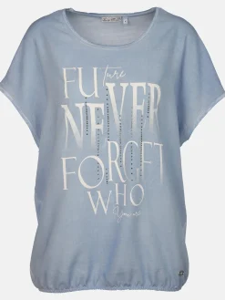 Damen Lisa Tossa Damen Shirt mit Strassapplikationen