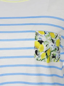 Damen Lisa Tossa Damen Shirt mit Streifen und Brusttasche