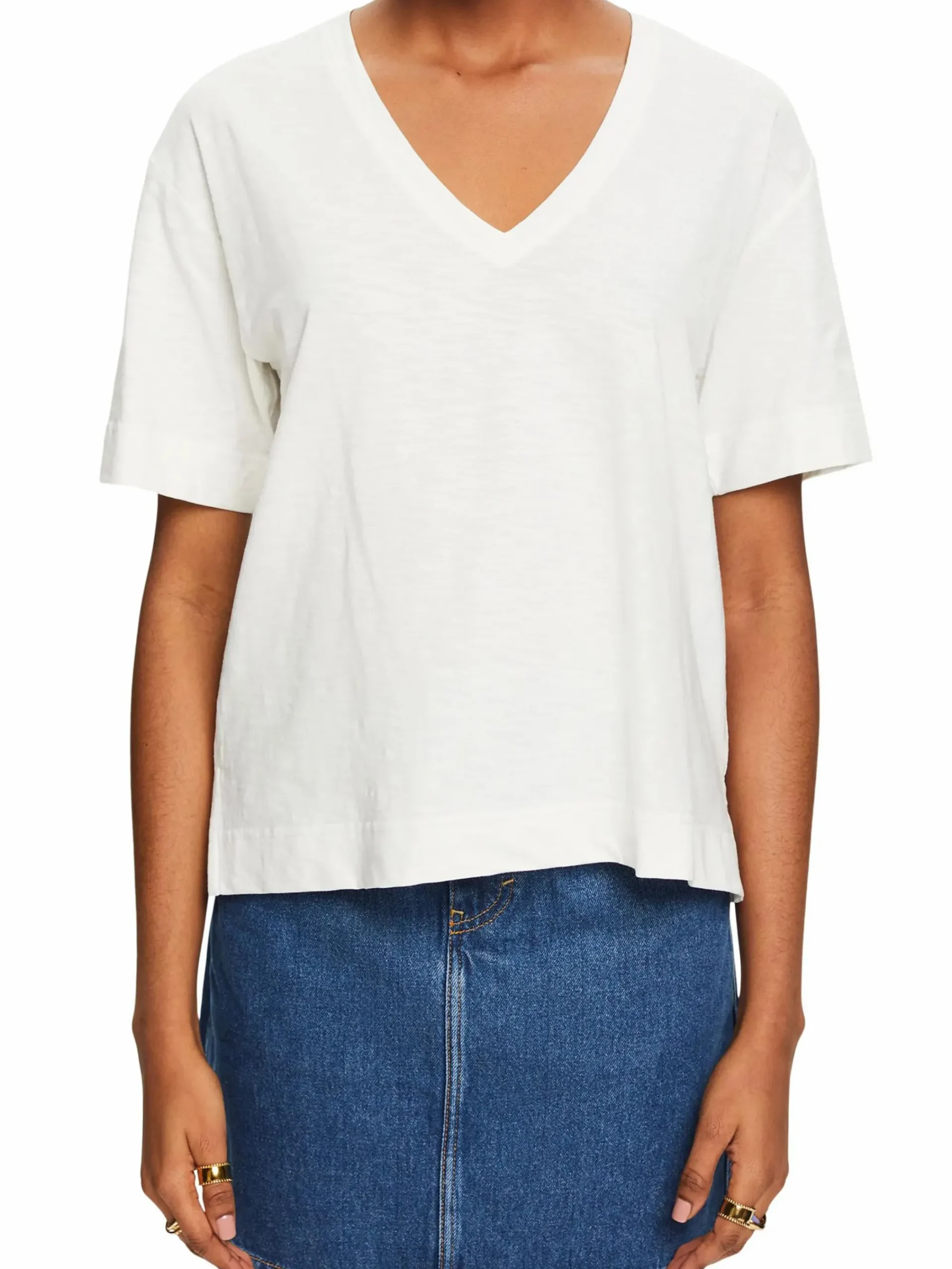 Damen Esprit Damen Shirt mit V-Ausschnitt