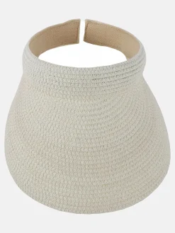 Damen Sure Damen Sonnenvisier in Strohoptik