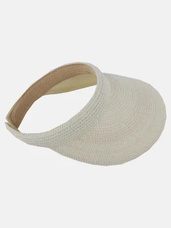 Damen Sure Damen Sonnenvisier in Strohoptik