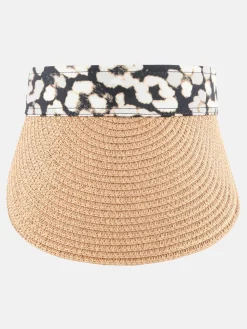 Damen Sure Damen Sonnenvisier in Strohoptik