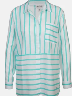 Damen Lisa Tossa Damen Streifenbluse mit Brusttasche