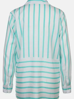 Damen Lisa Tossa Damen Streifenbluse mit Brusttasche