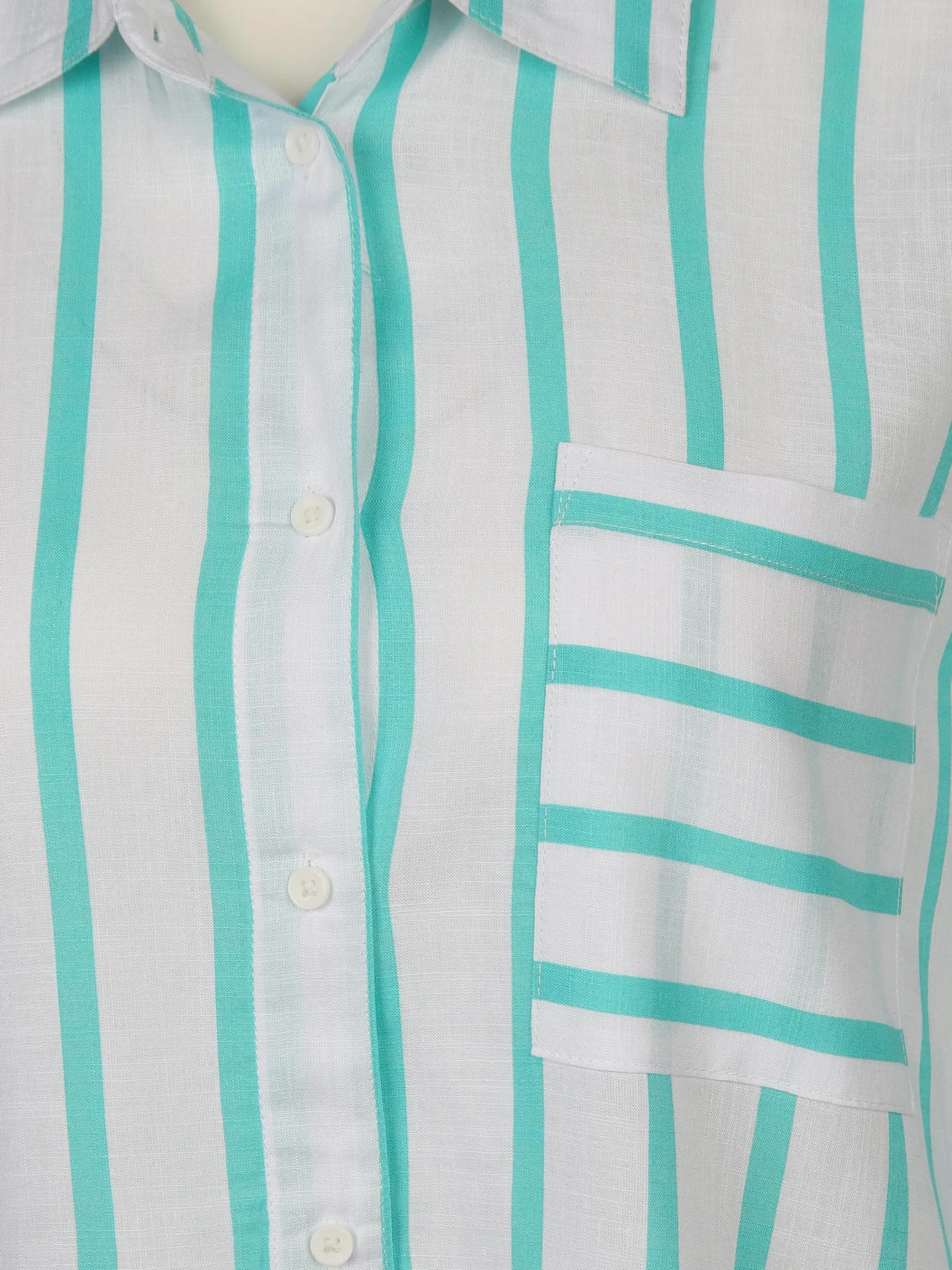 Damen Lisa Tossa Damen Streifenbluse mit Brusttasche