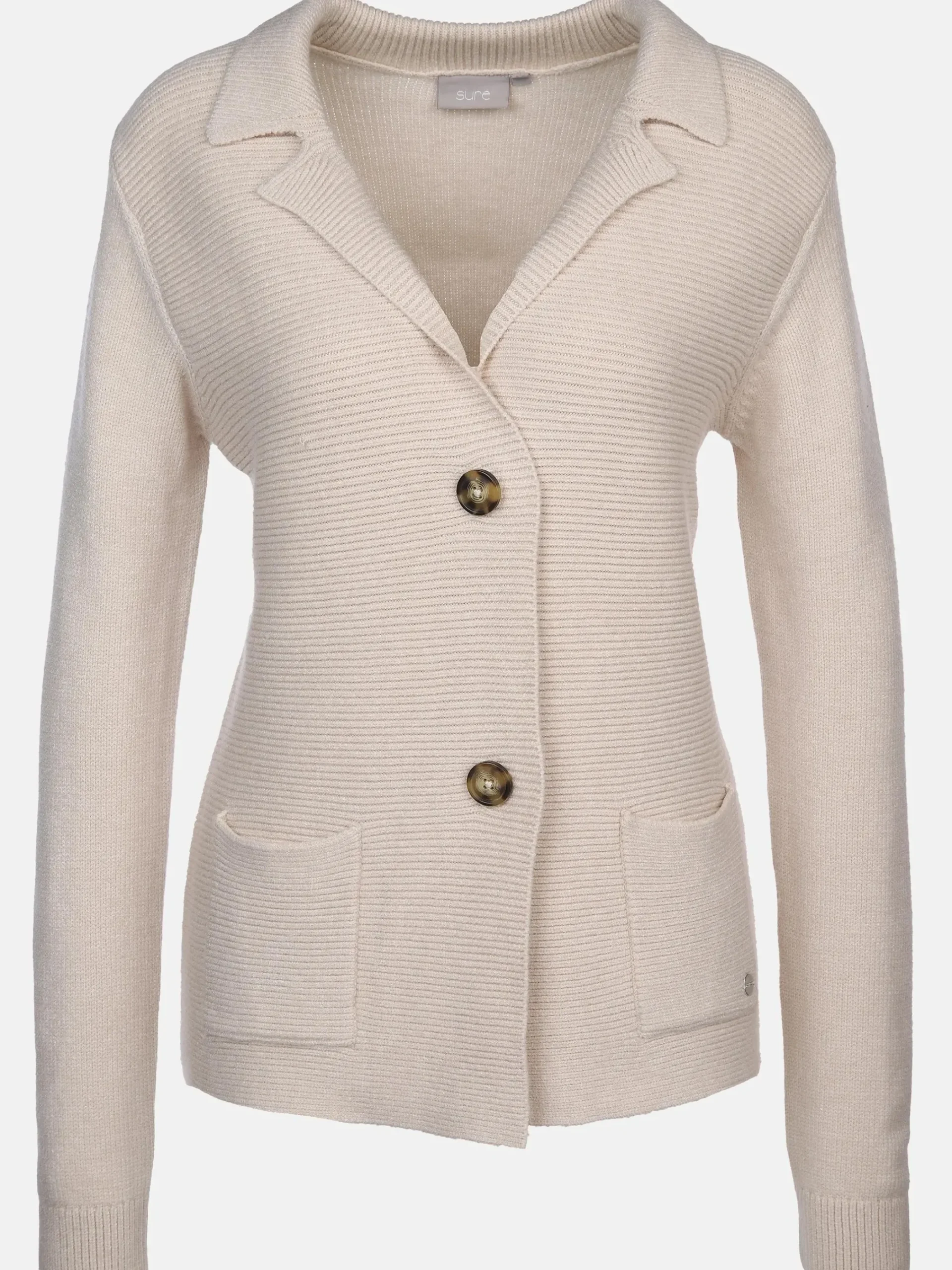 Damen Sure Damen Strickblazer mit zwei Knöpfen