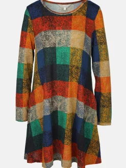 Damen Apricot Damen Strickkleid