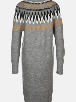 Damen Lisa Tossa Damen Strickkleid mit Norwegermuster