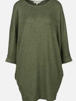 Damen Apricot Damen Strickkleid mit Taschen