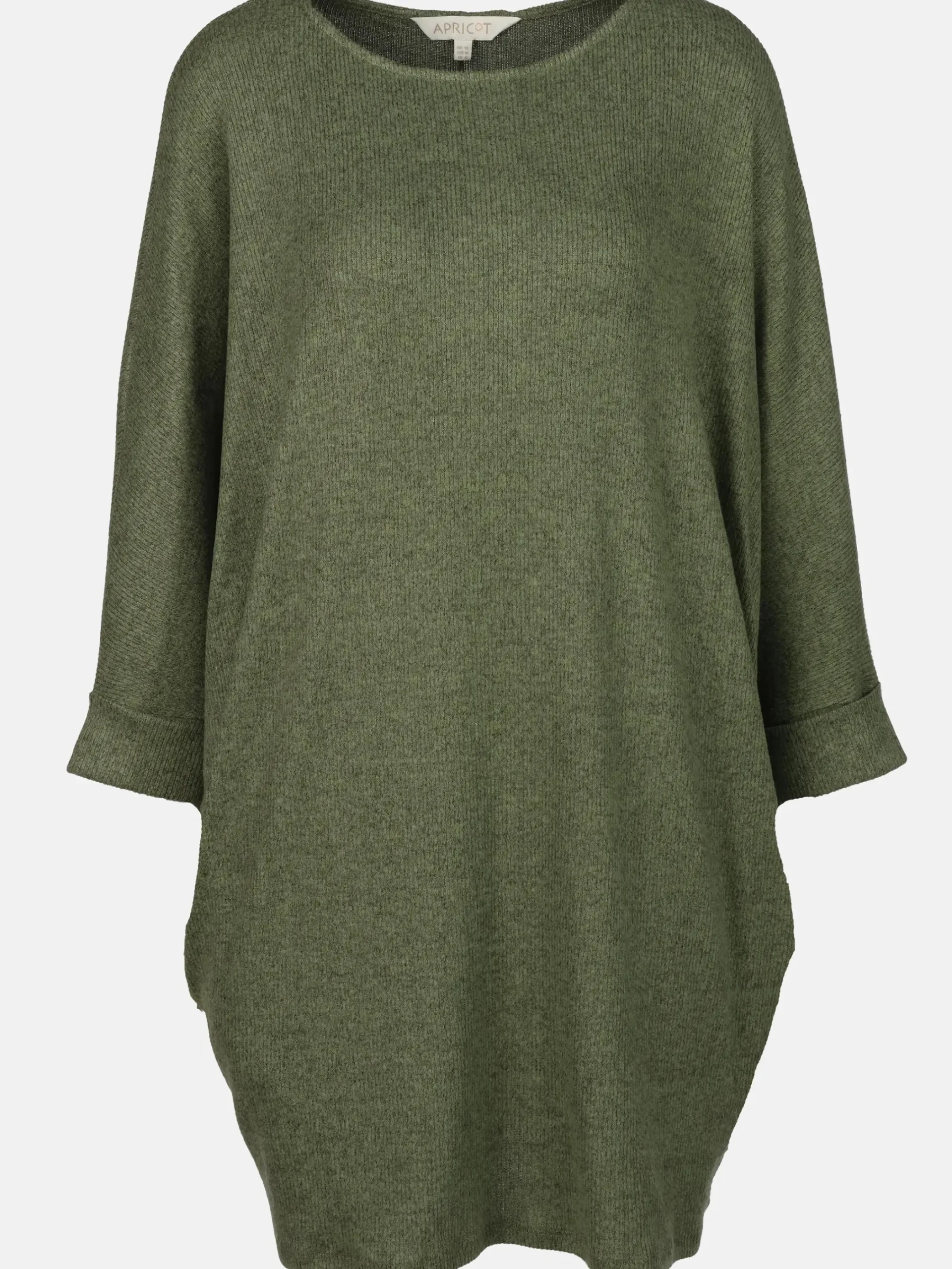 Damen Apricot Damen Strickkleid mit Taschen