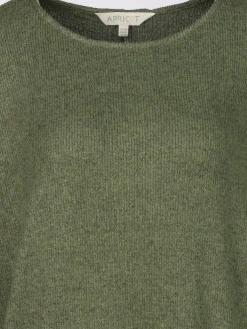 Damen Apricot Damen Strickkleid mit Taschen