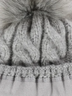 Damen IX-O Damen Strickmütze mit Bommel