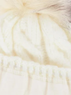 Damen IX-O Damen Strickmütze mit Bommel