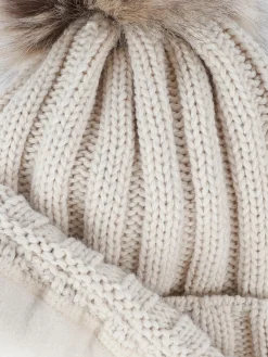 Damen Lisa Tossa Damen Strickmütze mit Bommel