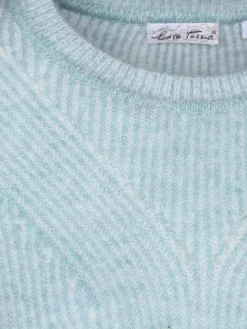 Damen Lisa Tossa Damen Strickpullover mit Tunnelzug und Kordel