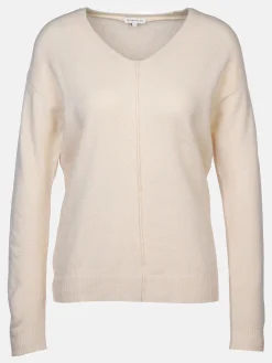 Damen Tom Tailor Damen Strickpullover mit V-Ausschnitt