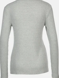 Damen Tom Tailor Damen Strickshirt mit Knöpfen auf der Schulter