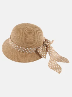 Damen Lisa Tossa Damen Strohhut mit bedrucktem Band