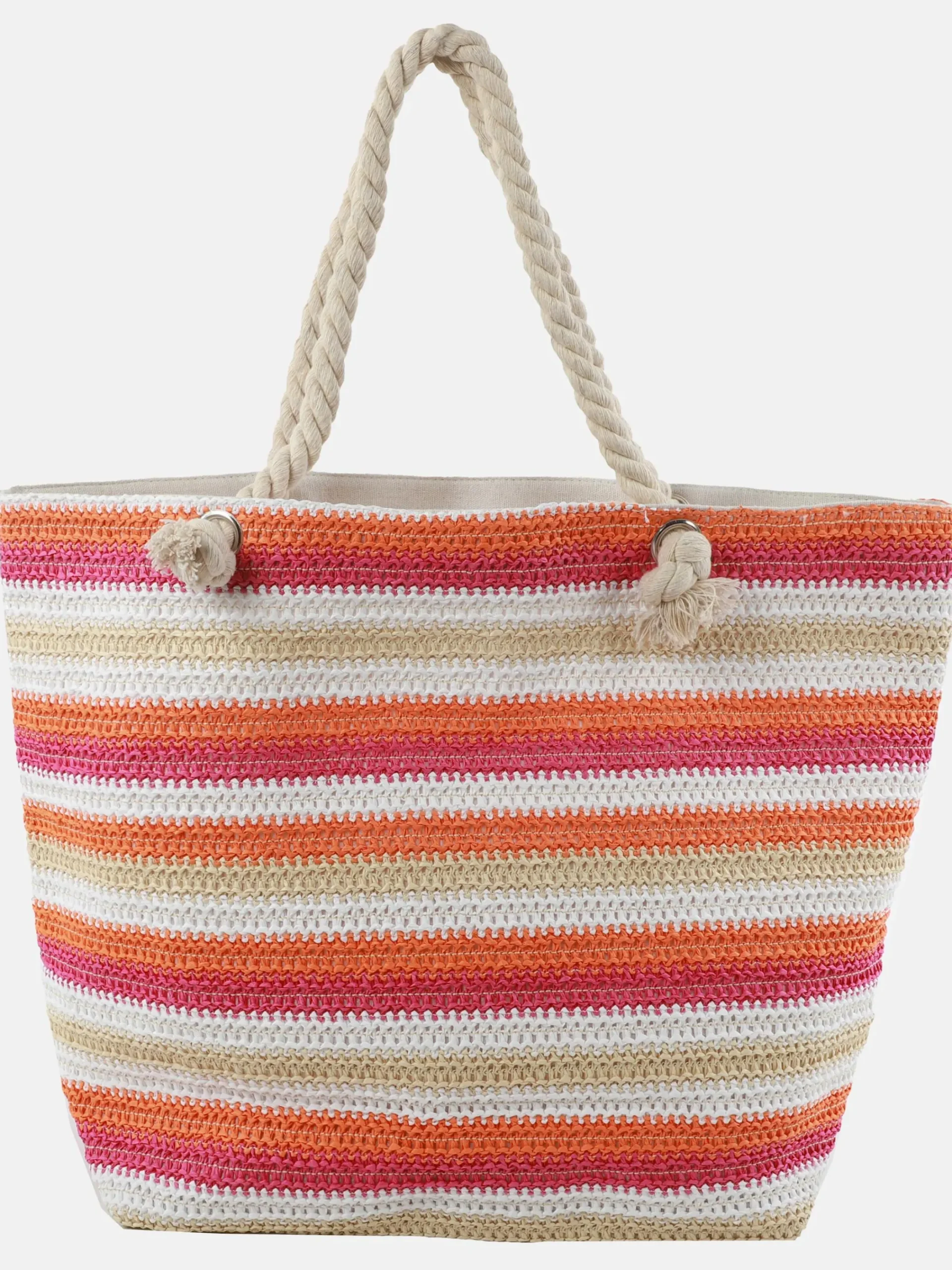 Damen Sure Damen Strohtasche mit Streifen