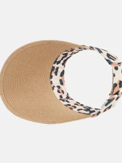 Damen Sure Damen Strohvisier mit Leoband