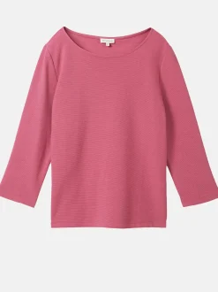 Damen Tom Tailor Damen Strukturshirt in Ripp-Optik