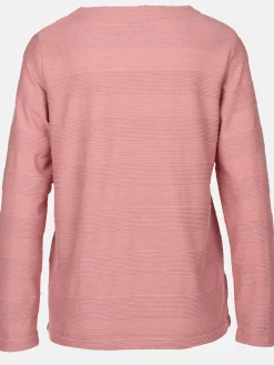 Damen Lisa Tossa Damen Struktur-Shirt mit Streifenoptik