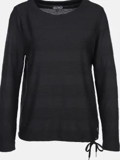 Damen Lisa Tossa Damen Struktur-Shirt mit Streifenoptik