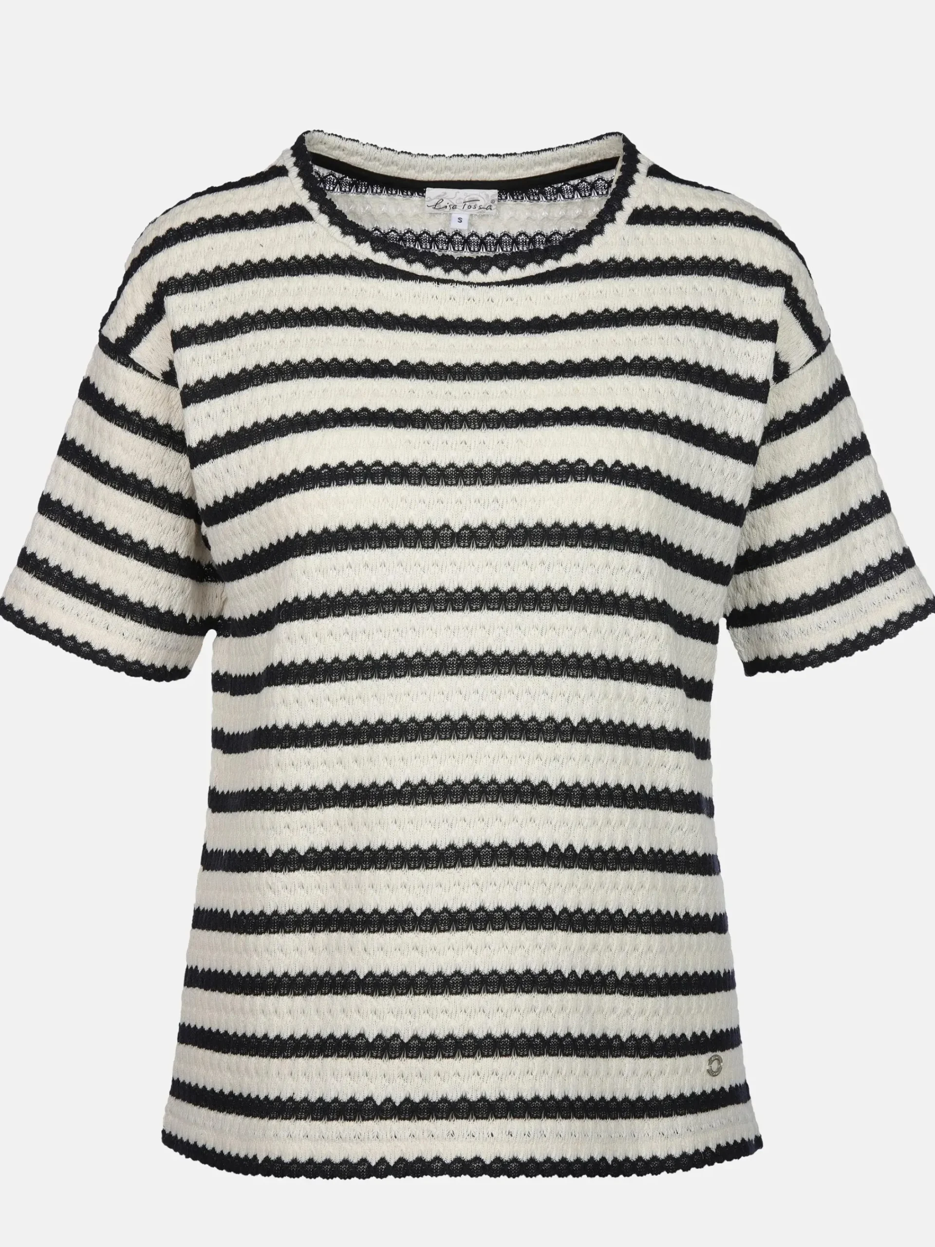 Damen Lisa Tossa Damen Struktur-Shirt mit Streifen