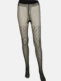 Damen Camano Damen Strumpfhose mit Leo-Muster, 20DEN