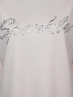Damen Sure Damen Sweatshirt mit Glitzerschrift