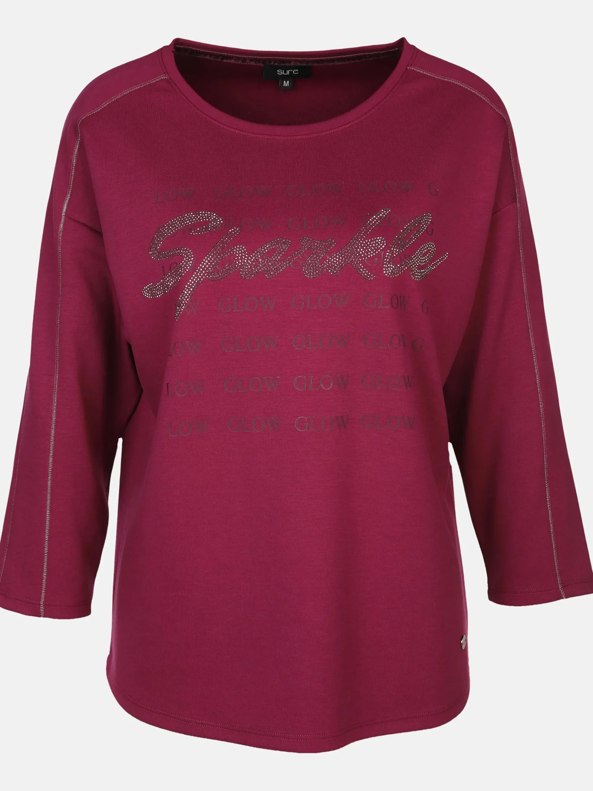 Damen Sure Damen Sweatshirt mit Glitzerschrift