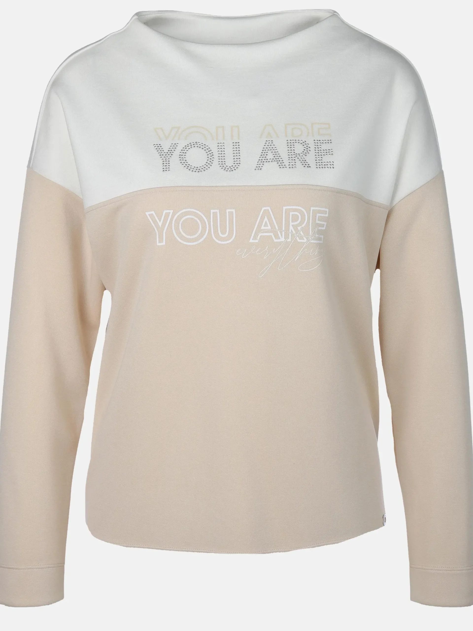 Damen Lisa Tossa Damen Sweatshirt mit Print und Glitzernieten