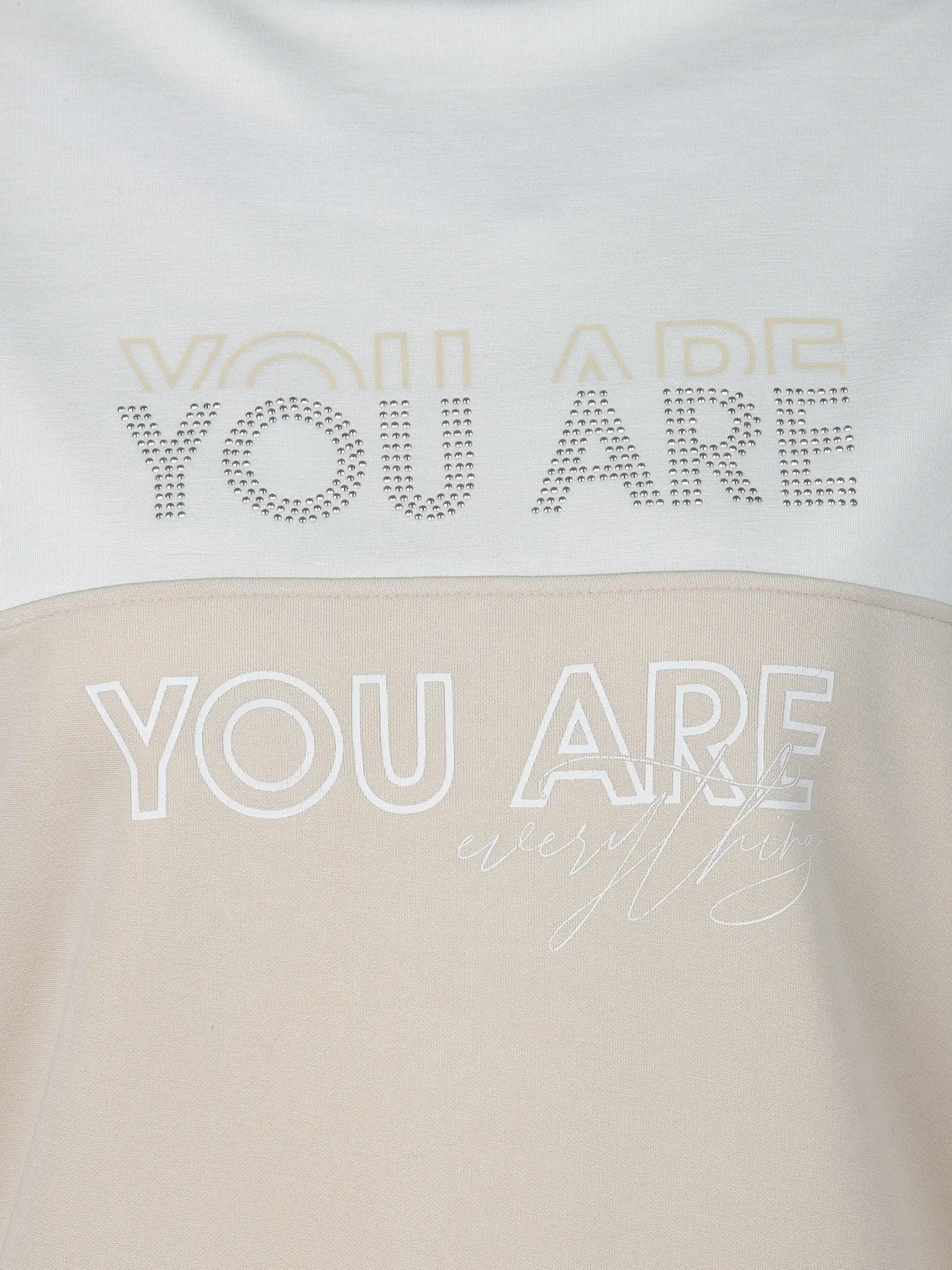 Damen Lisa Tossa Damen Sweatshirt mit Print und Glitzernieten