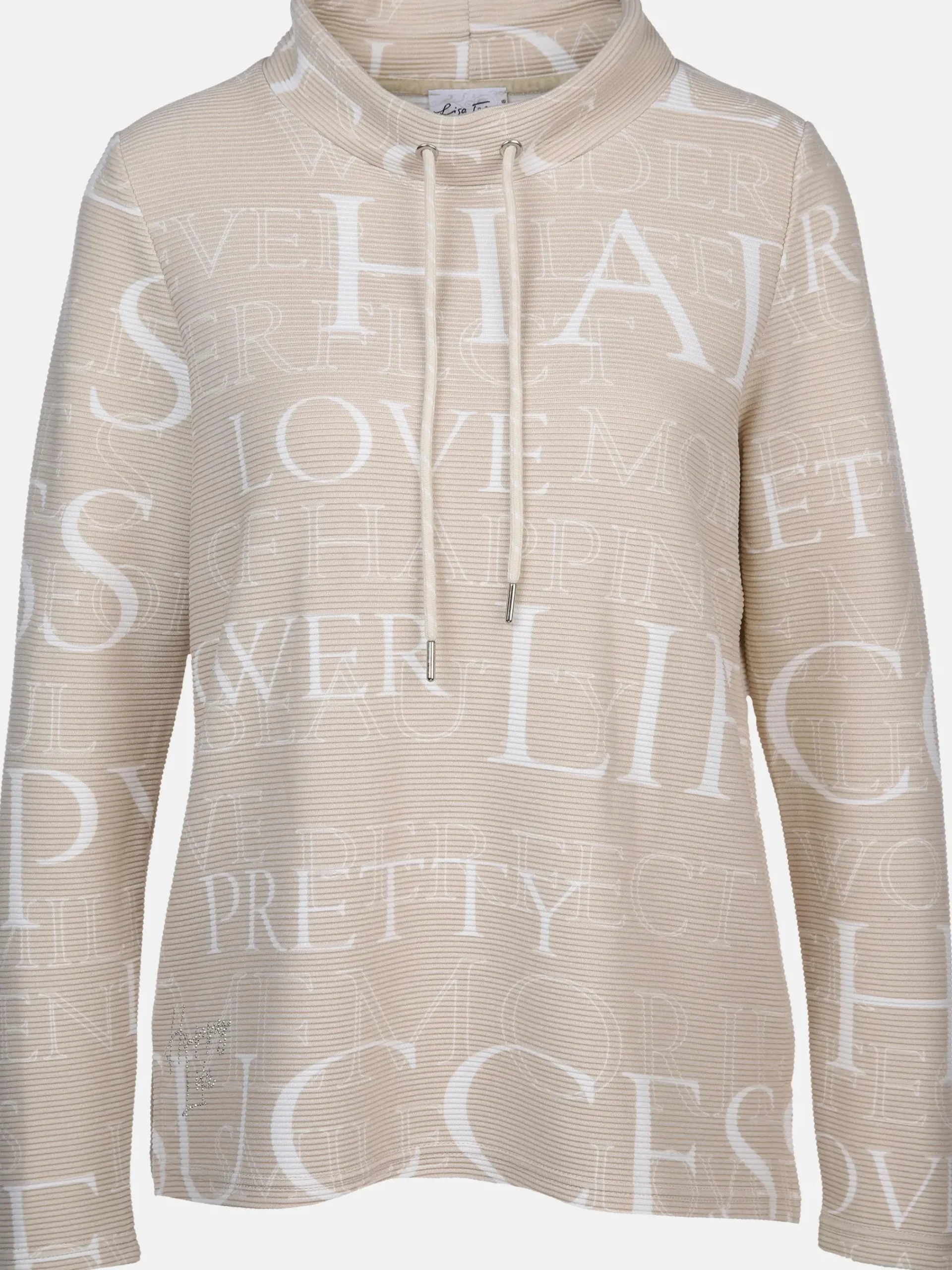 Damen Lisa Tossa Damen Sweatshirt mit Schriftprint und Glitzerdetails