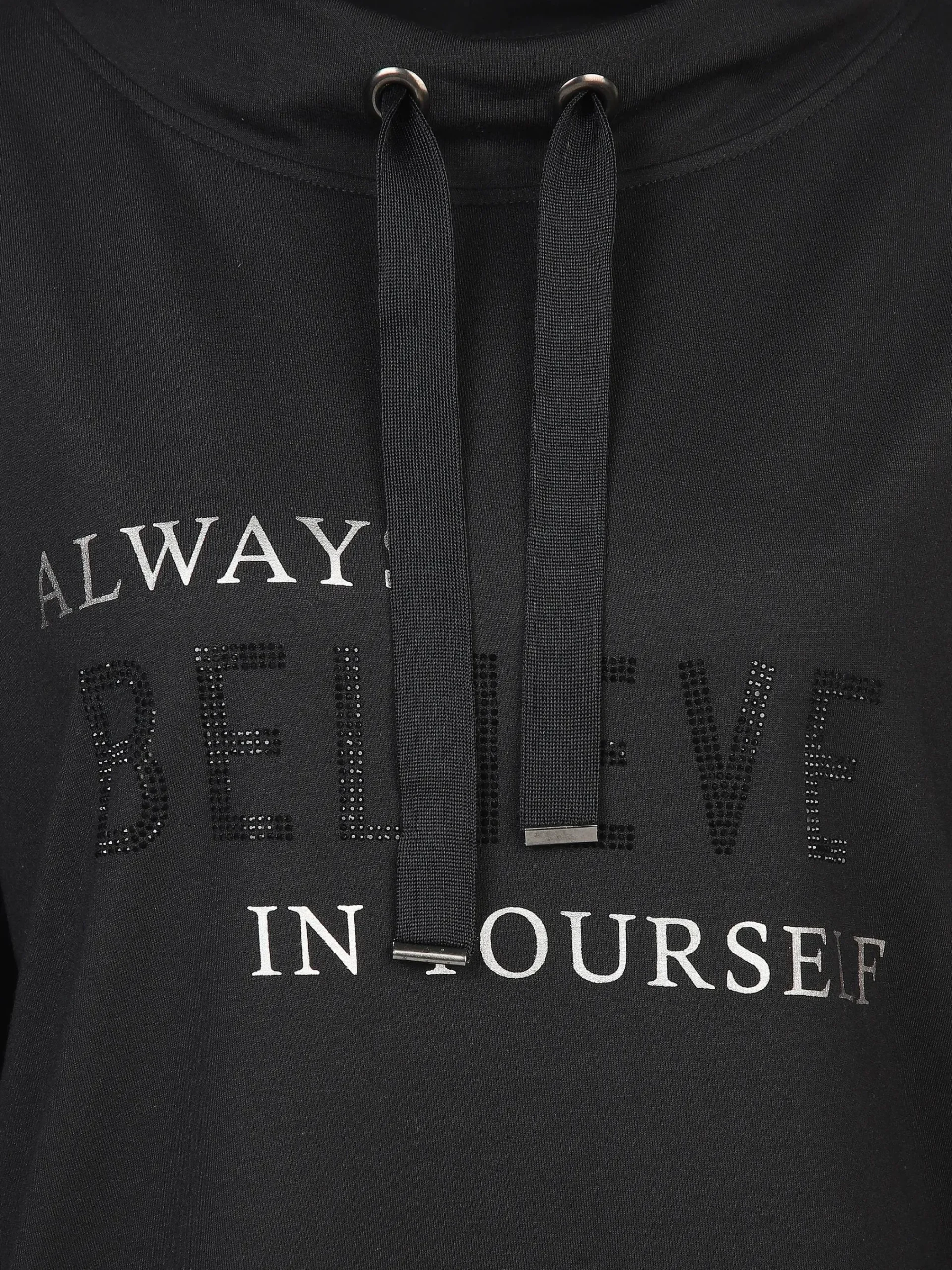 Damen Lisa Tossa Damen Sweatshirt mit Strassbesatz