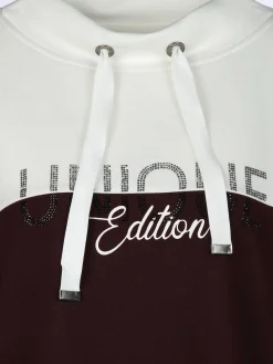 Damen Lisa Tossa Damen Sweatshirt mit Strasssteinchen