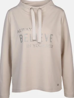 Damen Lisa Tossa Damen Sweatshirt mit Strassbesatz