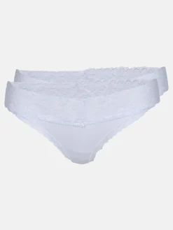 Damen Sure Damen Tanga mit Spitze im 2er Pack