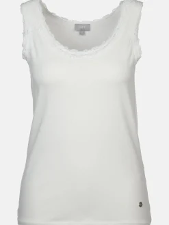 Damen Sure Damen Top mit Spitzenbesatz