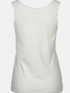 Damen Sure Damen Top mit Spitzenbesatz