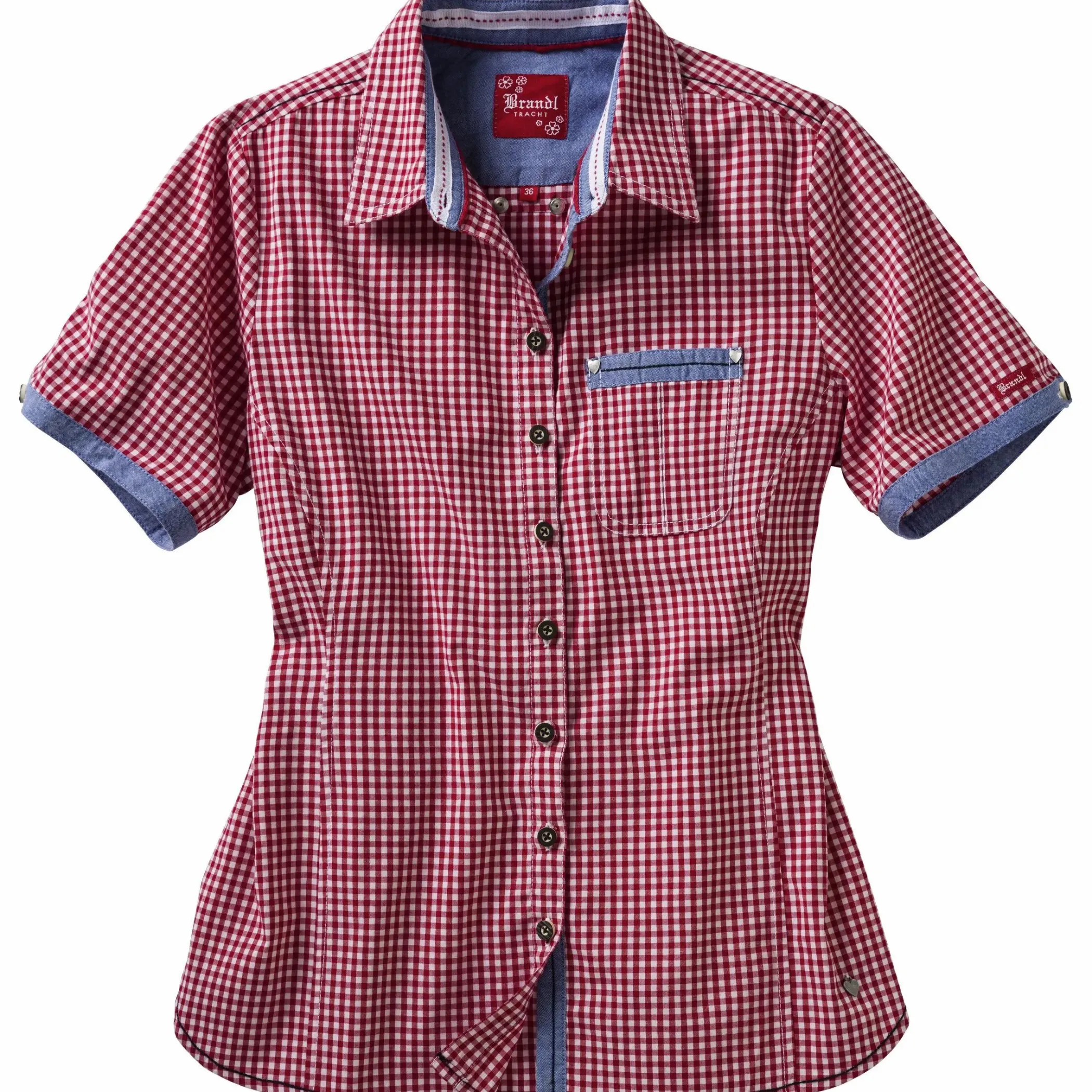 Damen Brandl Tracht Damen Trachtenbluse im Karomix