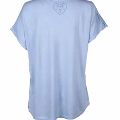 Damen Brandl Tracht Damen Trachtenshirt im Materialmix mit Frontprint