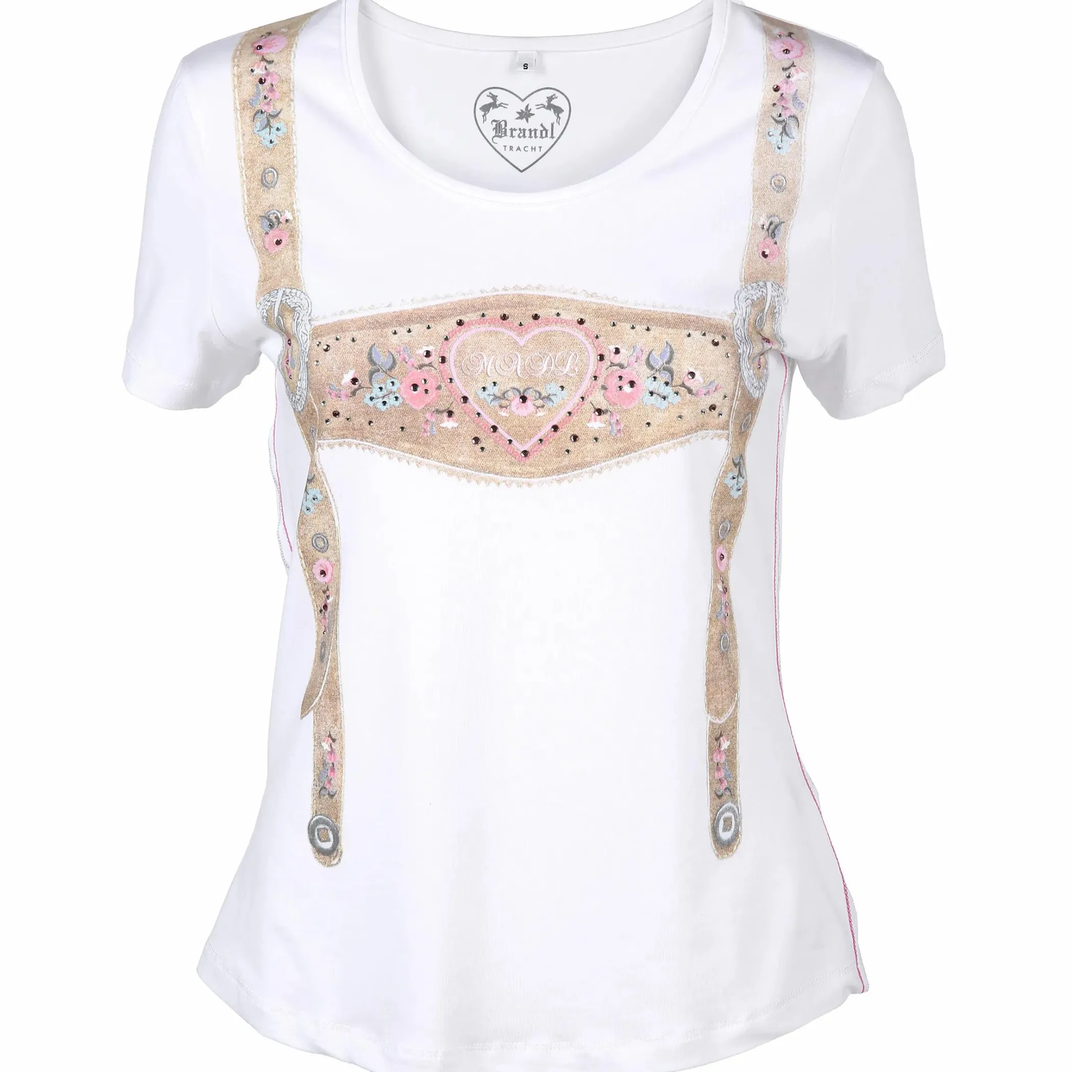 Damen Brandl Tracht Damen Trachtenshirt mit Schmucksteinen