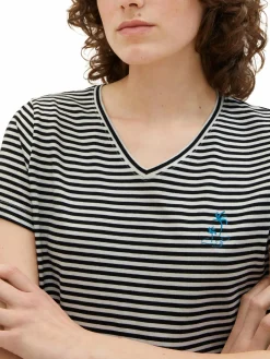 Damen Tom Tailor Damen T-Shirt im Streifenlook