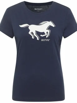 Damen Mustang Damen T-Shirt "Loa" mit Pferdeprint