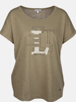 Damen Lisa Tossa Damen T-Shirt mit Glitzerfrontprint