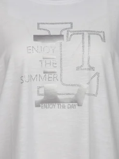 Damen Lisa Tossa Damen T-Shirt mit Glitzerfrontprint